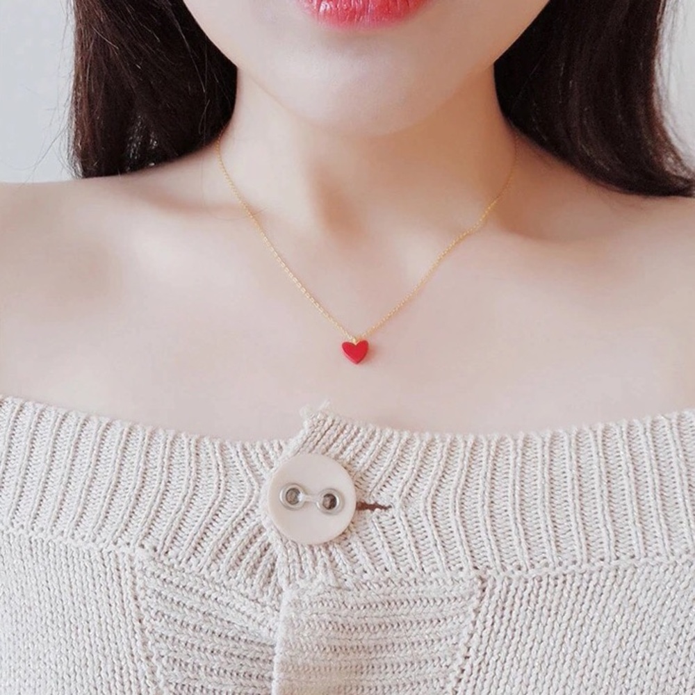 SS925 Red Heart Necklace